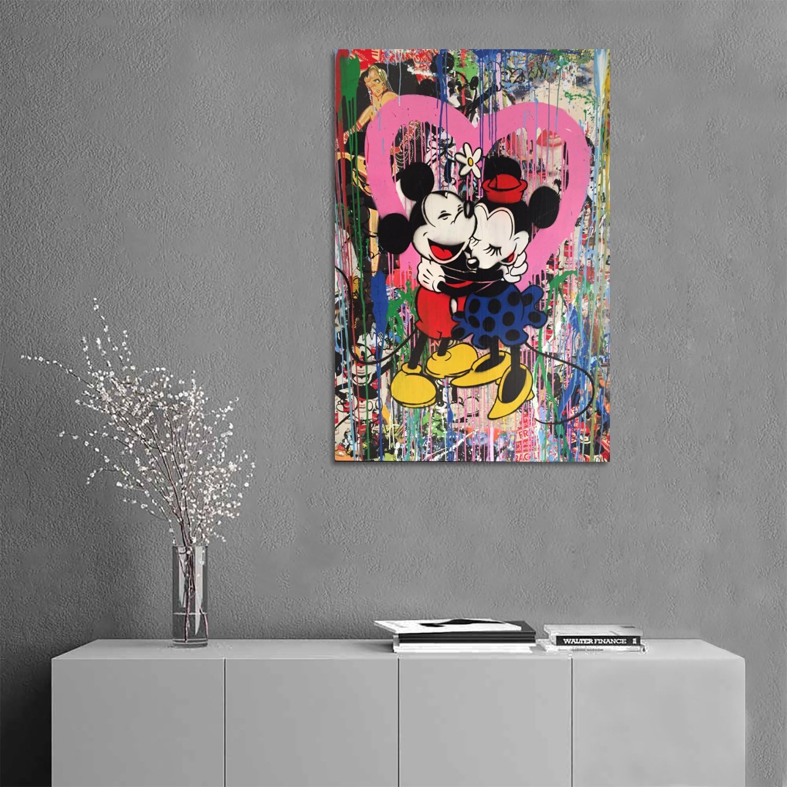 Banksy / Rency Mickey Mouse ミッキーマウス 2$ MICKEY MOUSE Graffiti LOVE $2 Bill Pop Art - HAND SIGNED by